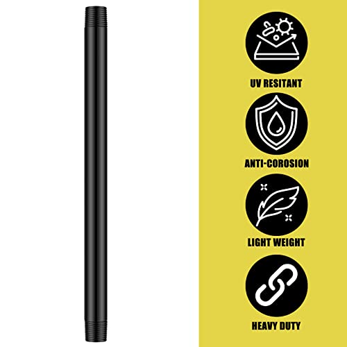 Yaomiao 5 Pcs Sprinkler Head Pipe Riser Extension 1/2 Inch Mpt Pvc Double Male Pipe Thread Sprinkler Riser For Lawn Irrigation System Automatic Irrigation Connector Raised Pipe (12 Inch) #TOP4