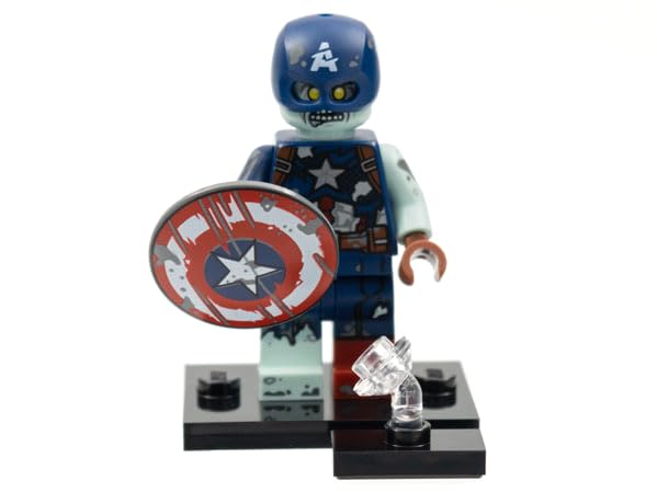 LEGO Zombie Captain America, Marvel Studios, Series 1 (Complete Set with Stand and Accessories)