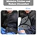 Seat Belt Adjuster for Kids & Adults, 2 Pack Seatbelt Adjuster for Kids, Seat Belt Clips, Auto Shoulder Neck Strap Adjuster, Safety Strap Triangle Positioner Car Seat Strap Pads Cover Harness (Gray)