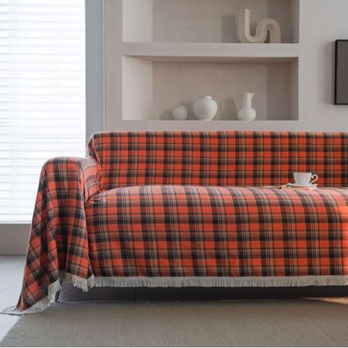 Redida �{�[�z�[ �i�q�� �\�t�@ �X���b�v�J�o�[ �I�����W �s���͗l �t�@�u���b�N �m���X���b�v �\�t�@�J�o�[ �^�b�Z���t�� �� �y�b�g �J�E�` �v���e�N�^�[ ����\ L���^�J�E�`�J�o�[�A180.3cmx419.1 cm