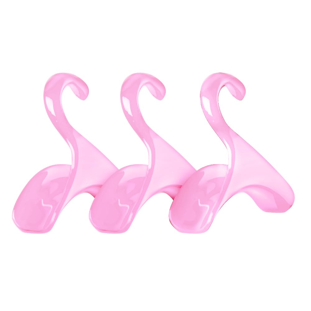 Bag-a-Vie Purse Hangers For Closet (Set Of 3) - Pink Plastic Handbag Organizer Hooks To Hang & Protect Bag Shape