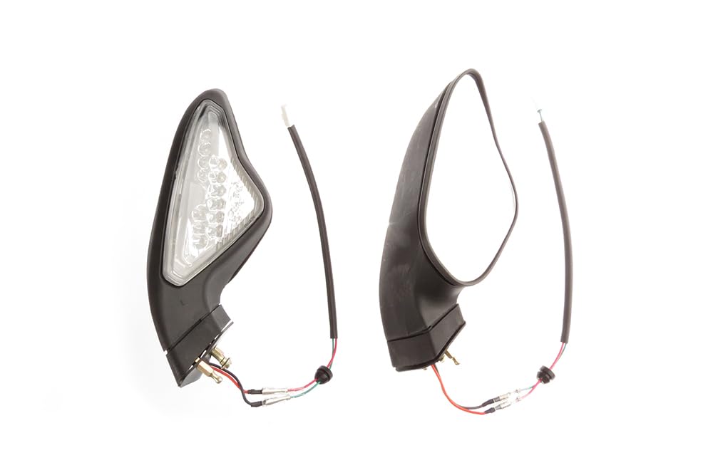 avdb-moto Coppia di Retrovisori compatibile con DUCATI 1098 H7 2007-2009, 1198 H7 2009-2012, 848 H6 2008-2012 con Frecce Integrate LED