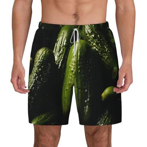 Men's Swim Trunks Quick Dry Board Shorts Drawstring Beach Short Pickle Bathing Suit for Men