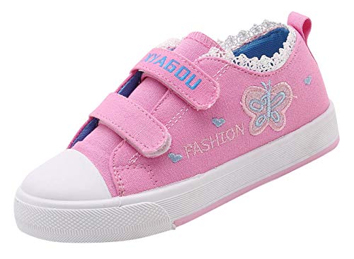 GEMVIE Zapatillas Zapatos de Lona para Niñas Suela Antideslizante Primavera Verano 27 EU Rosa