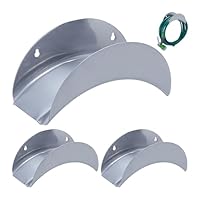 Relaxdays Schlauchhalter Wand 3er Set, für 30 m 1/2 Schlauch, Gartenschlauch Halterung, Schlauchaufhängung Metall, grau