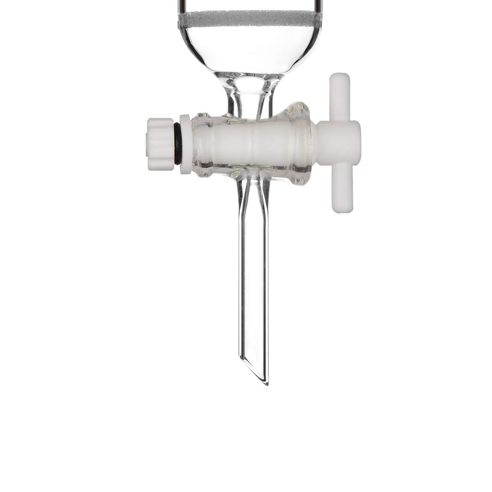 stonylab Chromatographie Säule aus Borosilikatglas, Chromatography Column 24/40 Gelenk Chromatographie Säule mit Fritte Scheibe und PTFE-Absperrhahn, 50mm Säule O.D und 300 mm Effektive Länge