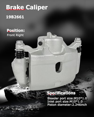 Image of cciyu Front Right Brake Caliper Assembly w /Bracket 19B2661 2013-2015 For Acura For ILX,2003-2017 For Honda For Accord,2013-2021 For Honda For Civic,2016 For Honda For CR-Z,2013-2014 For Honda For Fit