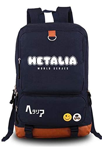 GO2COSY Luminous Casual Axis Powers Hetalia Backpack Daypack Laptop Student Bag School Bag Rucksack Book Bag (blue 3)