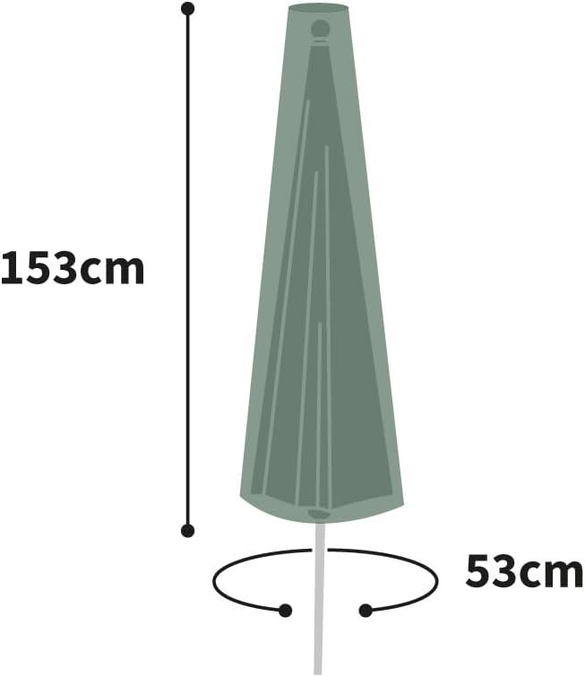 Bosmere Weatherproof Cover for 10-Foot Wide Umbrella, Green