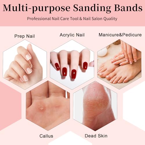 Image of Small Nail Sanding Bands #120 Pink