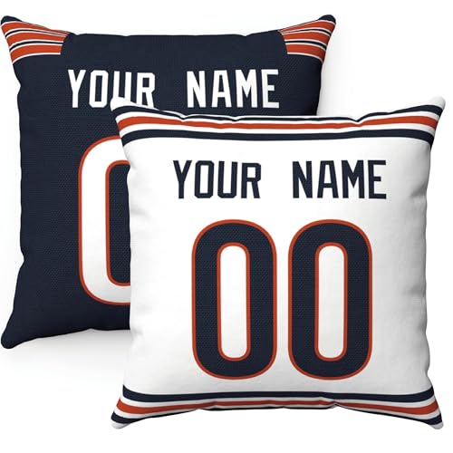 Image of ANTKING Chicago Throw Pillow Custom Any Name and Number Personalized Gift for Men Women Boys