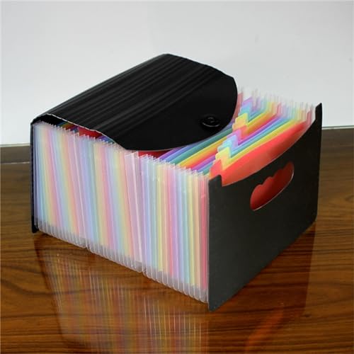 ドキュメントファイルA4 A5 書類オーガンバッグ 多層請求書仕分けバッグ 大容量書類収納(Black 2,60 layers)