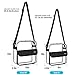Gonex Clear Crossbody Tote Bag, NFL Stadium Approved PVC Transparent Messenger Shoulder Bag, See Through Bag for Women Black