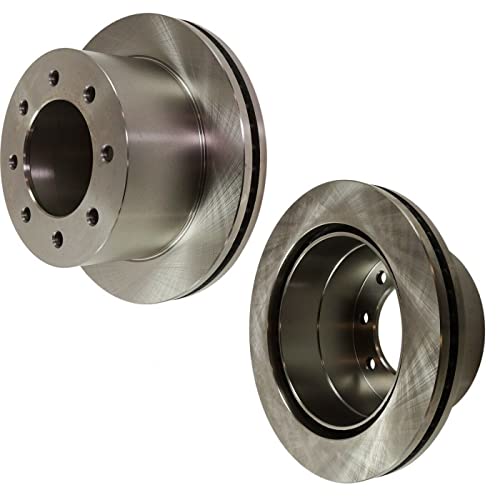 Disc Brake Rotor Compatible with 2011-2019 Chevy Silverado 3500 HD Rear Solid 2-Wheel Set