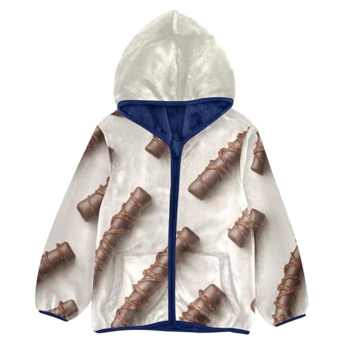 Chocolate Covered Crisp Wafer Bars Girls Fleece Jacket Girls Fall Jacket Girls Zip Up Hoodie Girls Sherpa Jacket 2-10T