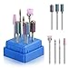 Bulex 7pcs Nail Drill Bits for Acrylic Nails, Professional Tungsten Carbide 3/32 Little Nail Drill Bit Set for Gel Nails Cuticles
