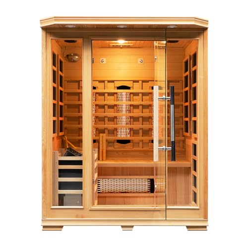 Vidalux 3 Person Hybrid Sauna With Traditional & Full Spectrum Infrared Complete Heat