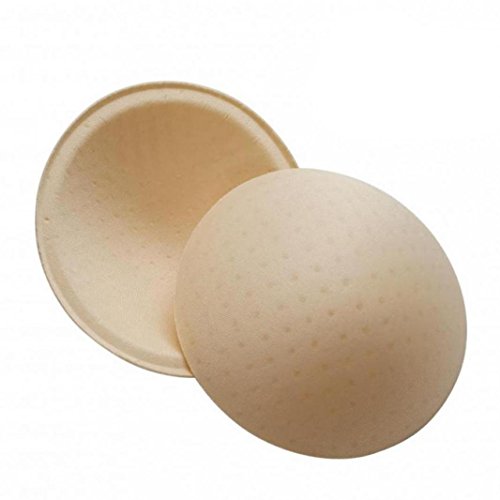 Women Removable Sport Bra Insert Pads Breathable Smart Cups 6 Pairs Nude