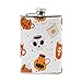 Jeansame personalizzata fiaschetta mini fiaschetta drink thermos in acciaio INOX, 226,8 gram per donne uomini Halloween zucca teschio pois
