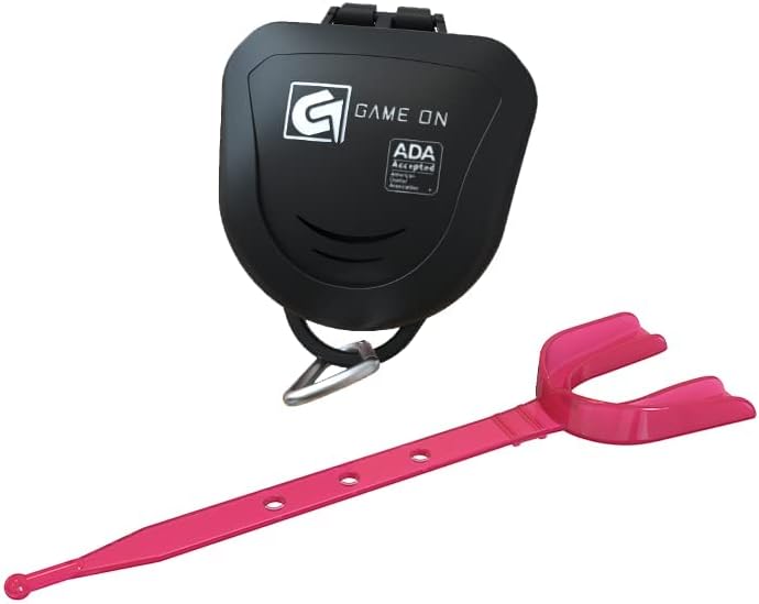 Game On Protectores bucales - Solo protector bucal deportivo con correa aceptada por la ADA para fútbol, baloncesto, lacrosse, hockey, protección