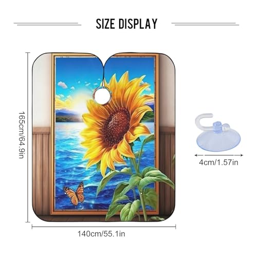 Capa impermeable profesional para corte de cabello Sunflower con cierre ajustable de broche para peluquería y estilismo miniatura 3