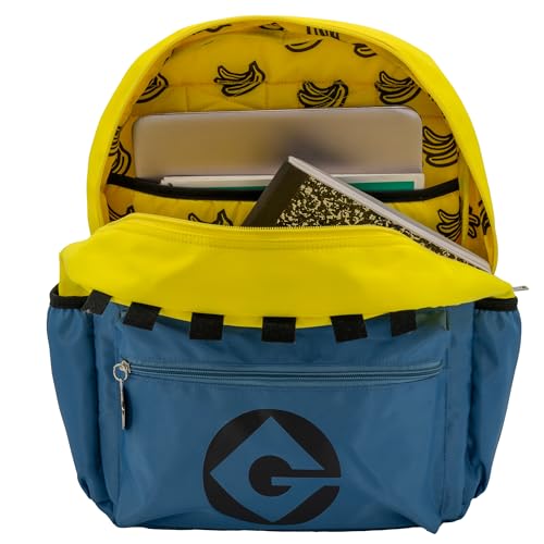 Image of AI ACCESSORY INNOVATIONS Despicable Me Minions Backpack for Boys & Girls, Kids 16 Inch Schoolbag with 3D Features, Yellow