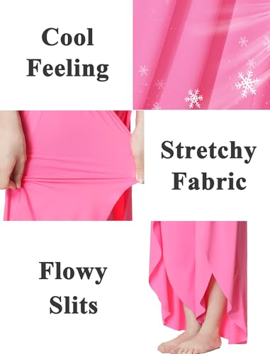 Image of EXARUS Girls Flowy Pants Dance Palazzo Wide Leg Teen Casual Baggy | Tween Split Loose Trousers Elastic High Waisted Vacation Beach Bottoms Youth Front Slit Junior Kids Size 6-12Y