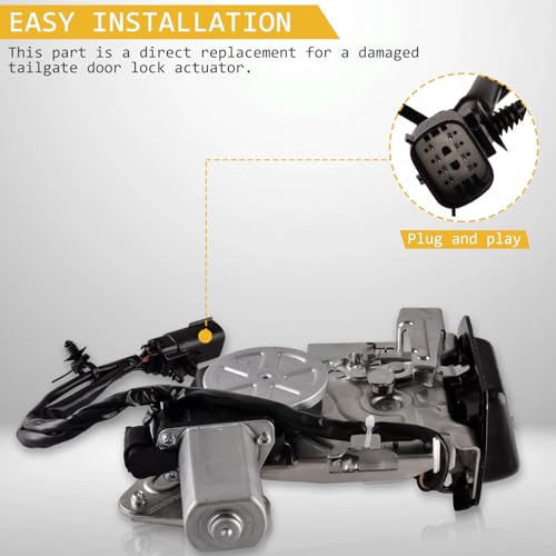 Image of Rear Door Lock Actuator Compatible with 2013-2019 Ford Flex, Trunk Latch Actuator Replacement EU5Z7843150A