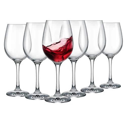 Copas Y Vasos, Kitchen NADIR Set 6 Piezas Copas Vino Tinto Copón Vidrio Vasos de Vino de Vidrio Transparente Vasos Clásicos de Tallo Largo para Degustación de Vinos Para Fiesta...