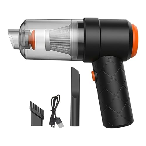 Aspirador de mano - Succión de alta potencia 3500 Pa | Función de soplado y succión 2 en 1 | Limpiador portátil inalámbrico con filtro lavable | Mini aspiradora de escritorio | Limpieza de pelos