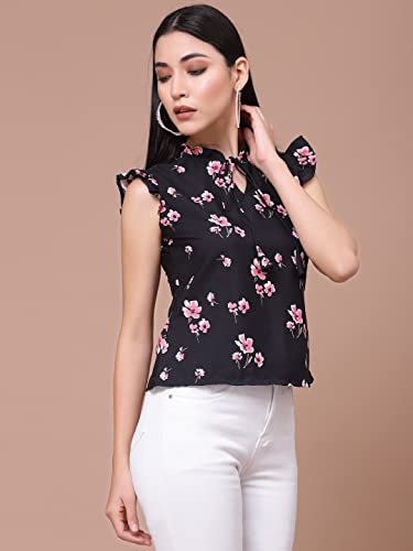 Image of OOMPH! Women's Crepe Floral Relaxed Fit Shirt