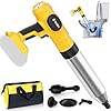 Electric Toilet Plunger Compatible for Dewalt 20v Battery(NO Battery), Cordless Toilet Plunger with Auto-Pressurized, NO Splashes & 3 Heads, Drain Unclogger Tool for Bathroom Shower Floor(Bare Tool)
