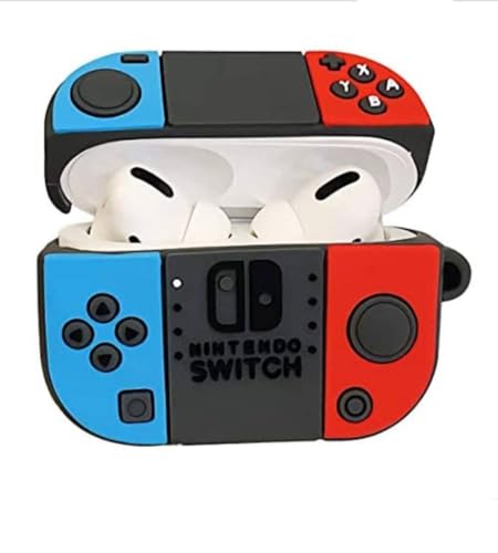 Image of Dezet Cute Soft Silicone Pouh Case for Airpods Pro GEN-2 (2022) � 3D Cartoon Animal Character Cover with Keychain Ring, Shockproof & Dustproof Protective Case for Kids & Girls (Nintendo)