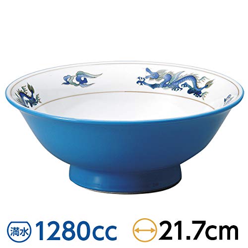 HAYASHI 翡翠7.0反高台丼 Amazon | トルコ三ツ竜7.0 反高台丼 約21.7cm 青系 中華食器・アジアン