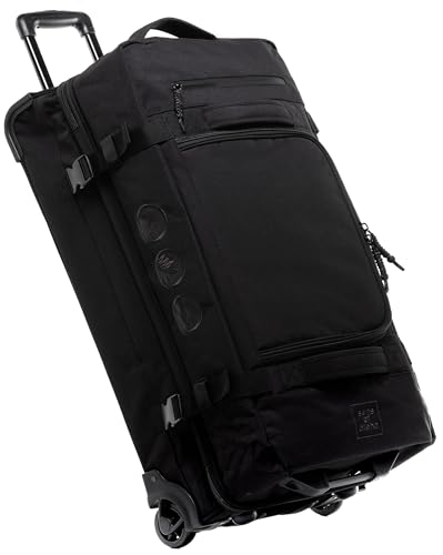 SONS OF ALOHA XXL Reisetasche mit 2 Rollen Kane Rollkoffer 80 cm Koffer Sporttasche Reise-Trolley recyceltes Meeresplastik 140L, schwarz