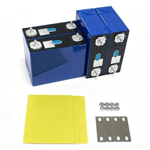 Image of EVE LiFePO4 Cell 3.2V 116Ah A41 Grade A Deep Cycle Battery Lithium Iron Phosphate Rechargeable Battery Max.Continous Discharge /Charge 300A /3C,Included M6 Nuts and Bus Bars