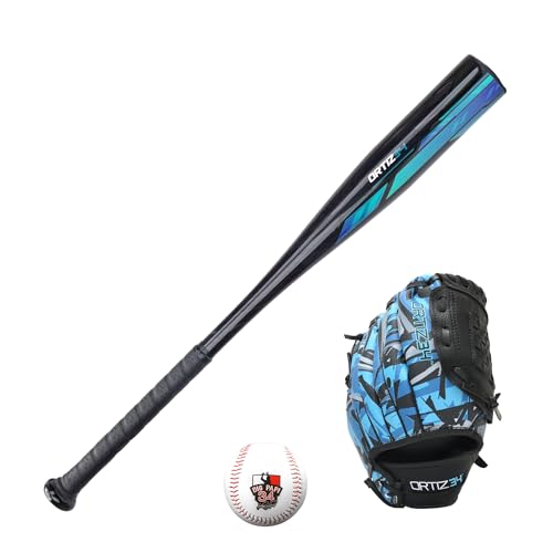 Ortiz34 Kids Tee Ball Set with Bat, Ball, & Glove Bundle