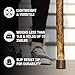 Brazos Rustic Wood Walking Stick, Hardwood, Traditional Style Handle, for Men & Women, Made in The USA, 48