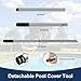 succulentlovers 27.5'' Pool Cover Removal Tool - Pool Safety Cover Removal Tool Detachable Stainless Steel Inground Pool Cover Tool Swimming Pool Rod for Most Standard Pool Cover Anchors