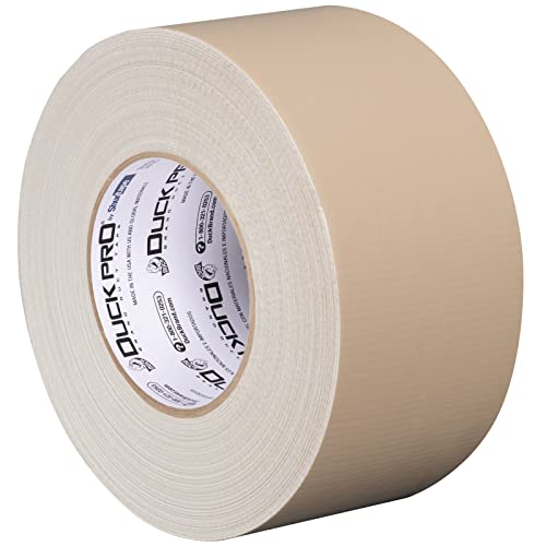 Image of Shurtape Colored Cloth Duct Tape, Duck Pro Professional Grade, for Industrial Color-Coding, HVAC and Automotive, PC-618, 72mm x 60yd, 10.0 mil, Beige, 1 Roll (105478)