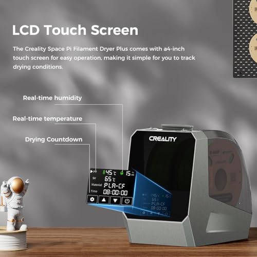2025 official creality space pi filament dryer plus 2 spools double 360 160w ptc fast heating 3d printer filament dryer box 43939 lcd touch screen one-key set 3d filament drying for pla petg abs tpu