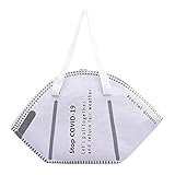 Mask Style Handtasche - Large Capacity Handtaschen Casual Women Canvas Einkaufstaschen Creative Mask Bag (Weiß)