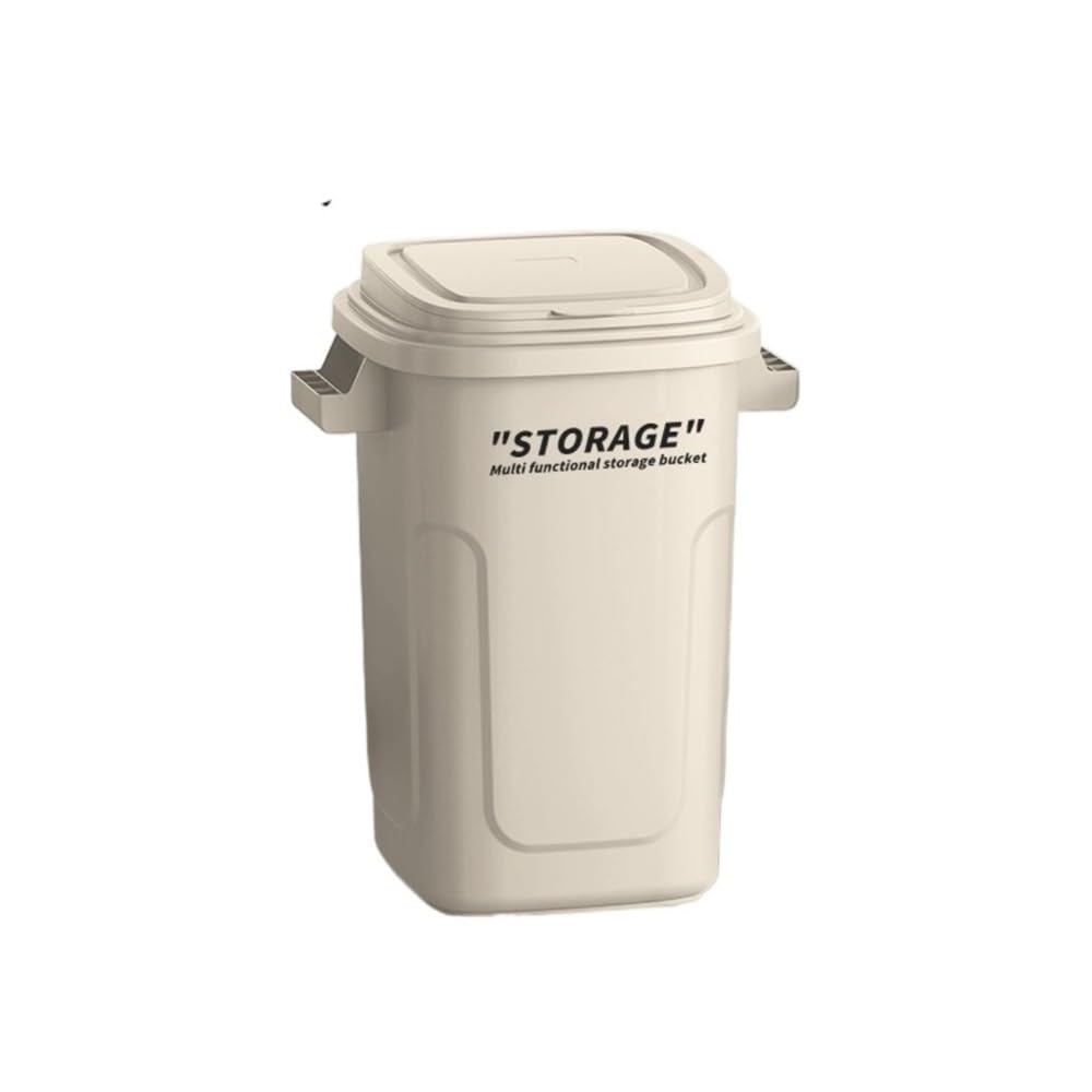 Bote De Basura Plástico Con Tapa For Cocina, Contenedor Industrial Gran
