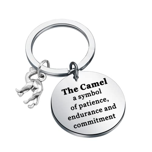 ENSIANTH Camel Keychain - Inspirational Gift for Camel Lovers, Desert Animal Enthusiasts, Travelers