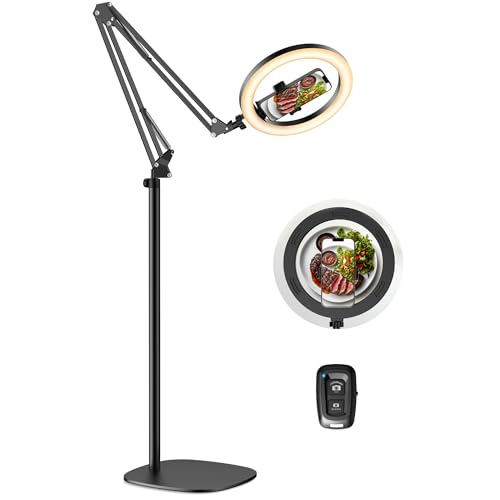 InnoGear 10" 2-in-1 Overhead Selfie Ring Light with Stand, Camera