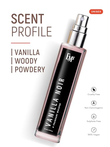 Image of EM5 Vanilla Noir Unisex Perfume | Vanilla Aromatic Woody Powdery Fragrance | Eau de Parfum Spray | Strong & Long Lasting Scent | Luxury Gift for Him & Her | 15 ml