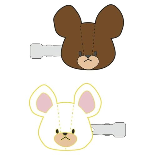 トーシンパック(Toshinpack) くまのがっこう 前髪クリップ ジャッキー&デイビッド 602344 くまがく ヘアクリップ メイク 洗顔 勉強 リモート