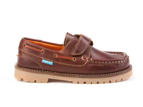 Nauticos para Niños Pull Todo Piel Piso Grueso mod.804. Calzado infantil Made in Spain, Garantia de Calidad. (35, Cuero)