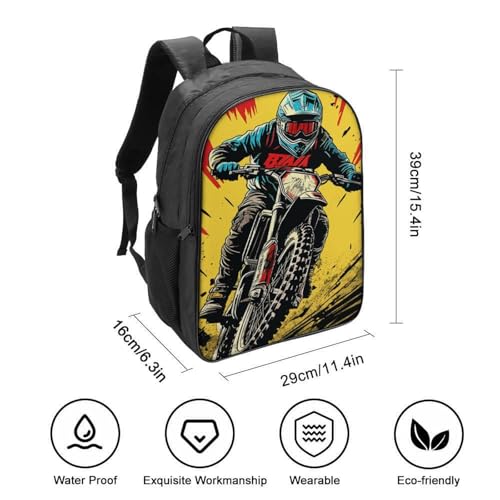 Mochila escolar de moto infantil con relieve 3D e impermeable para cuidar sus libros 2