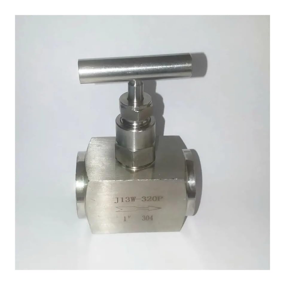 Válvula de aguja de cierre hembra de alta presión de 1 pulgada, 4600 PSI 304, control de flujo inoxidable, agua, aire, combustible, CO2, accesorios de fontanería de gas